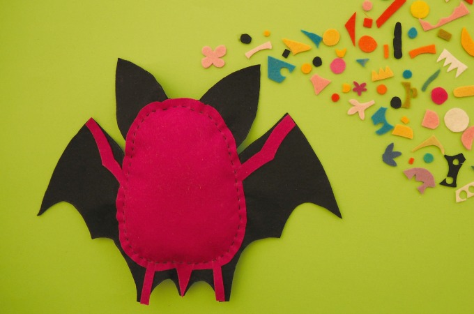 betty bat designing a felt softie