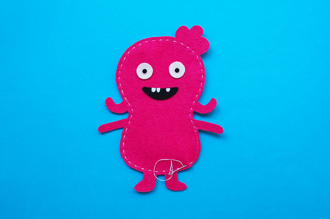 making a felt Moxy soft toy