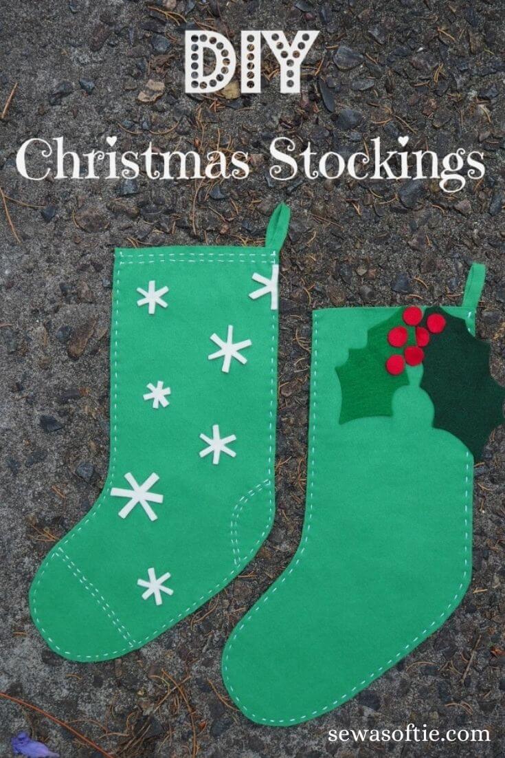 Handmade felt Christmas stocking