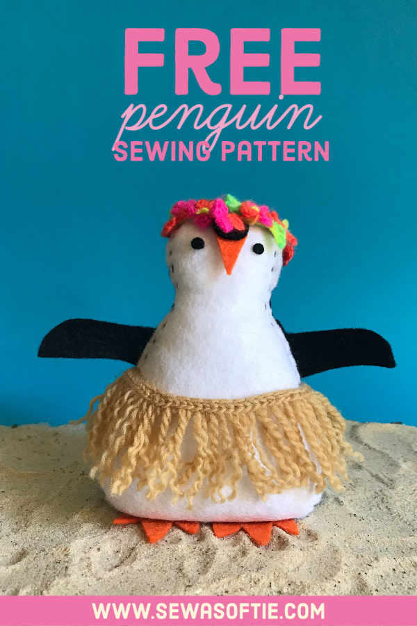 hand sewn felt penguin pattern