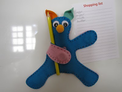 fridge magnet and shopping list