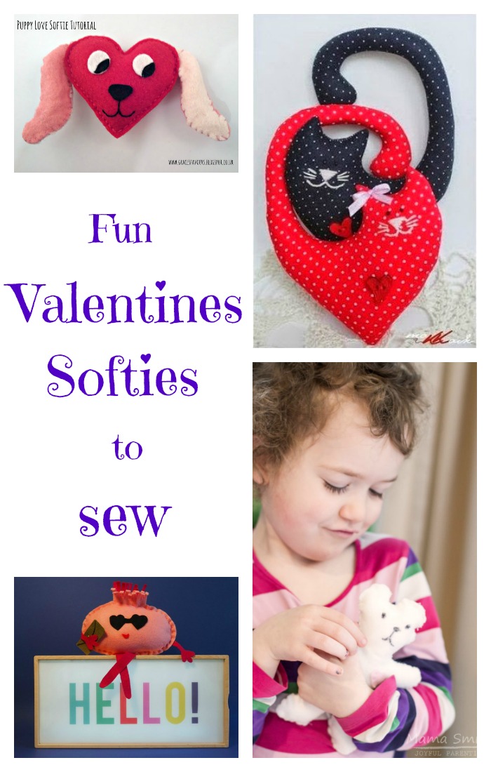 Fun and Easy to Sew Valentines Softies