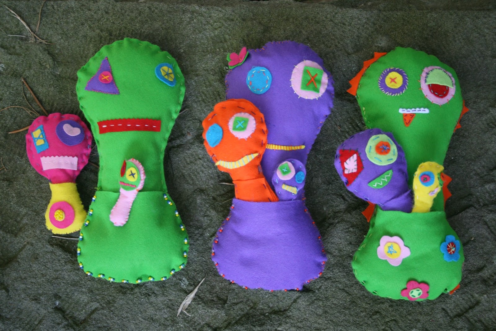 hand sewn monster softies