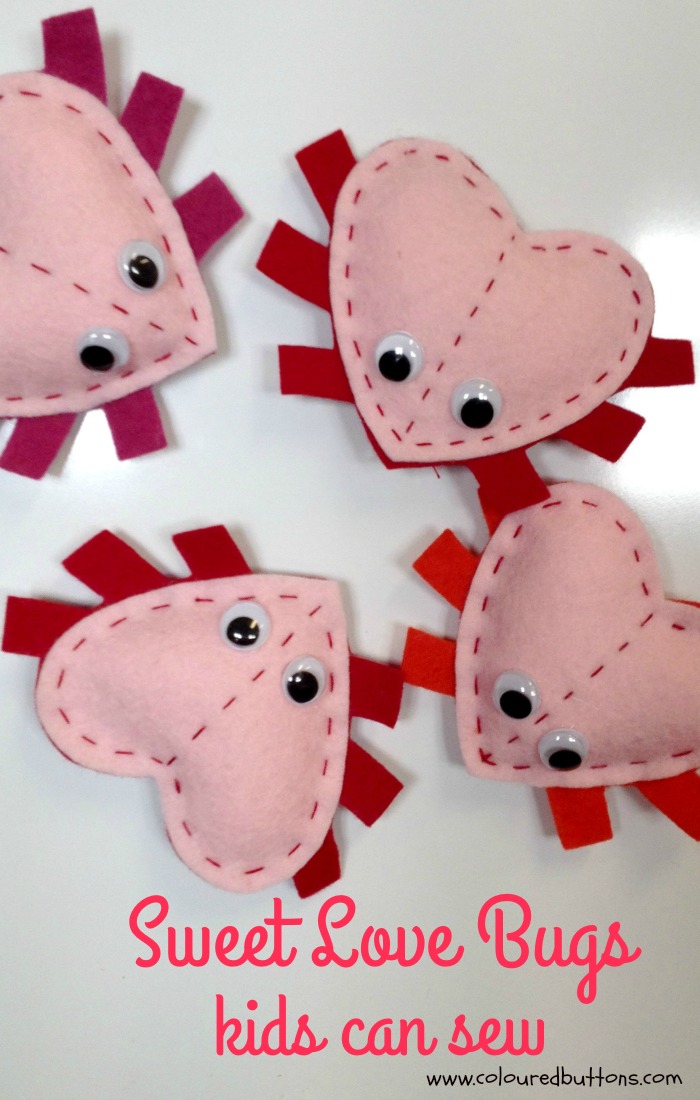 simple to sew felt love bug