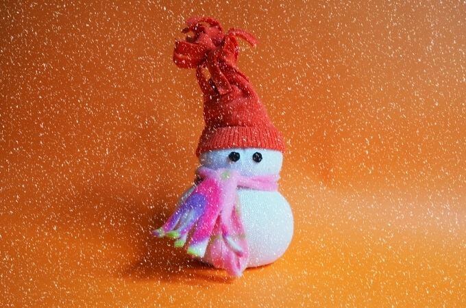 no sew sock snowman softie