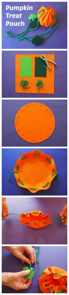 DIY pumpkin treat bag to make with your kids!