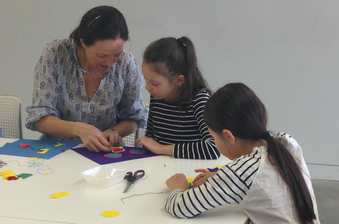 teaching kids sewing