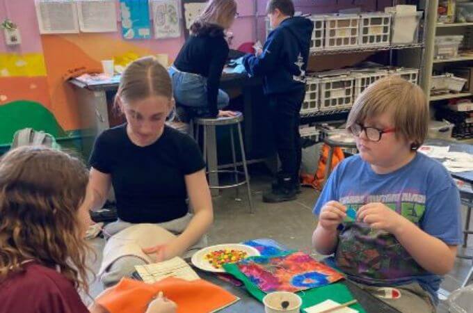 Kids Learning to Sew soft Toys