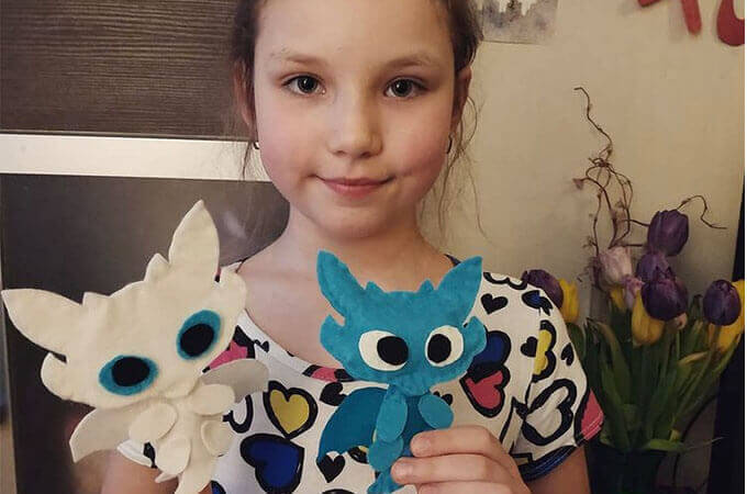 Sewing a softie to give to a friend