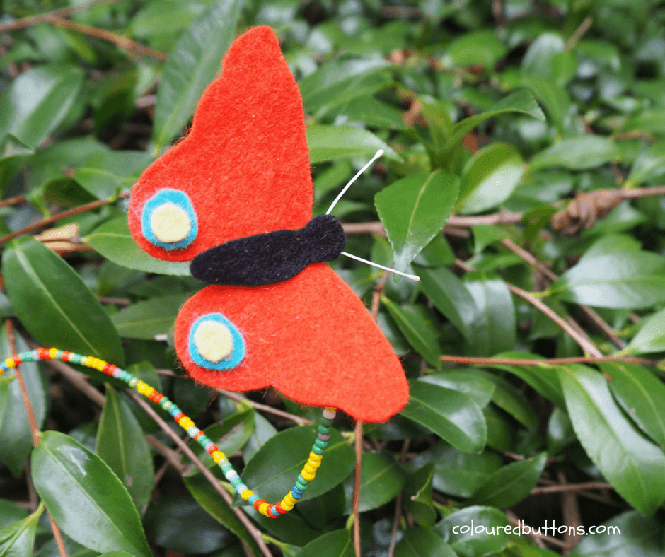 DIY felt butterfly mobile felt butterfly mobile in garden