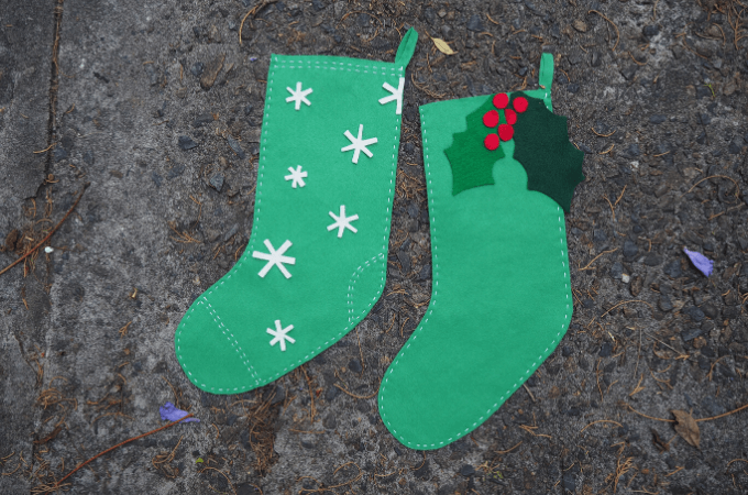 DIY felt Christmas stocking