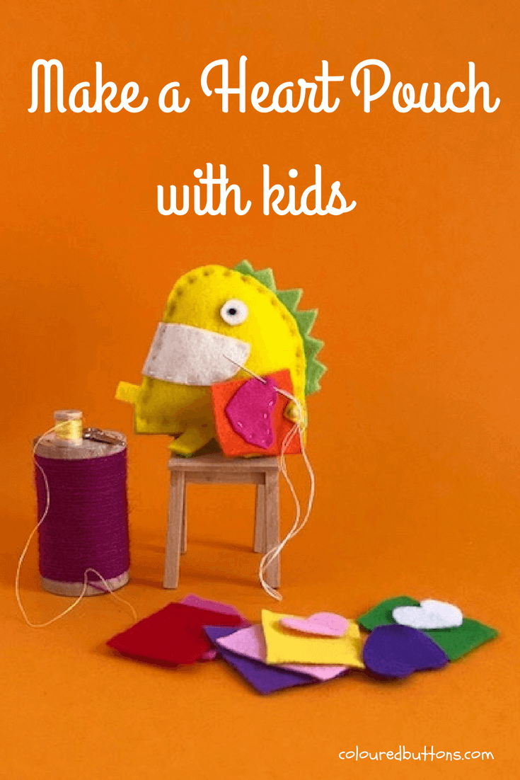 a quick and easy valentines day heart pouch to make with kids a soft toy sewing