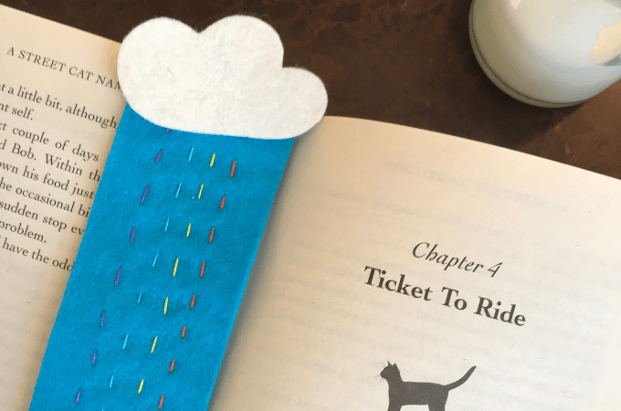 a handmade kids bookmark