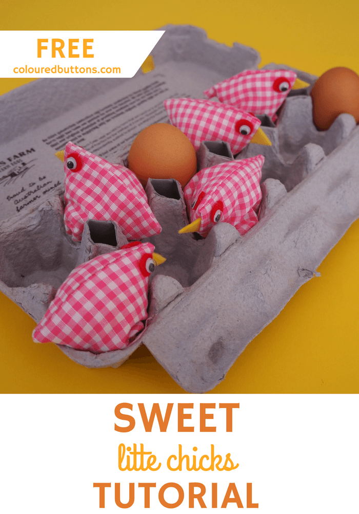 a free hen sewing pattern little gingham chicks in an egg carton