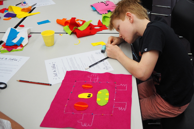 teaching kids to thread a needle. teaching kids to thread a needle and sew a running stitch